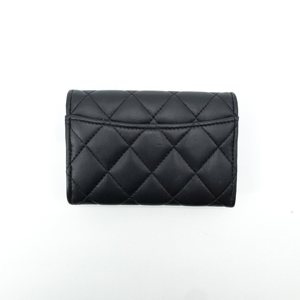 Chanel Classic Flap Card Holder Lambskin Gold Hardware Black