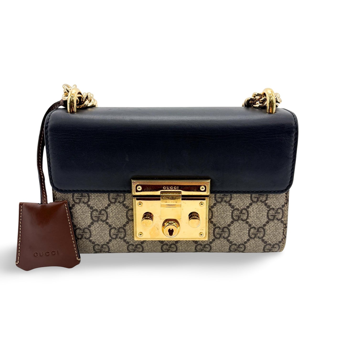 Gucci Padlock Small GG Supreme Shoulder Bag Black