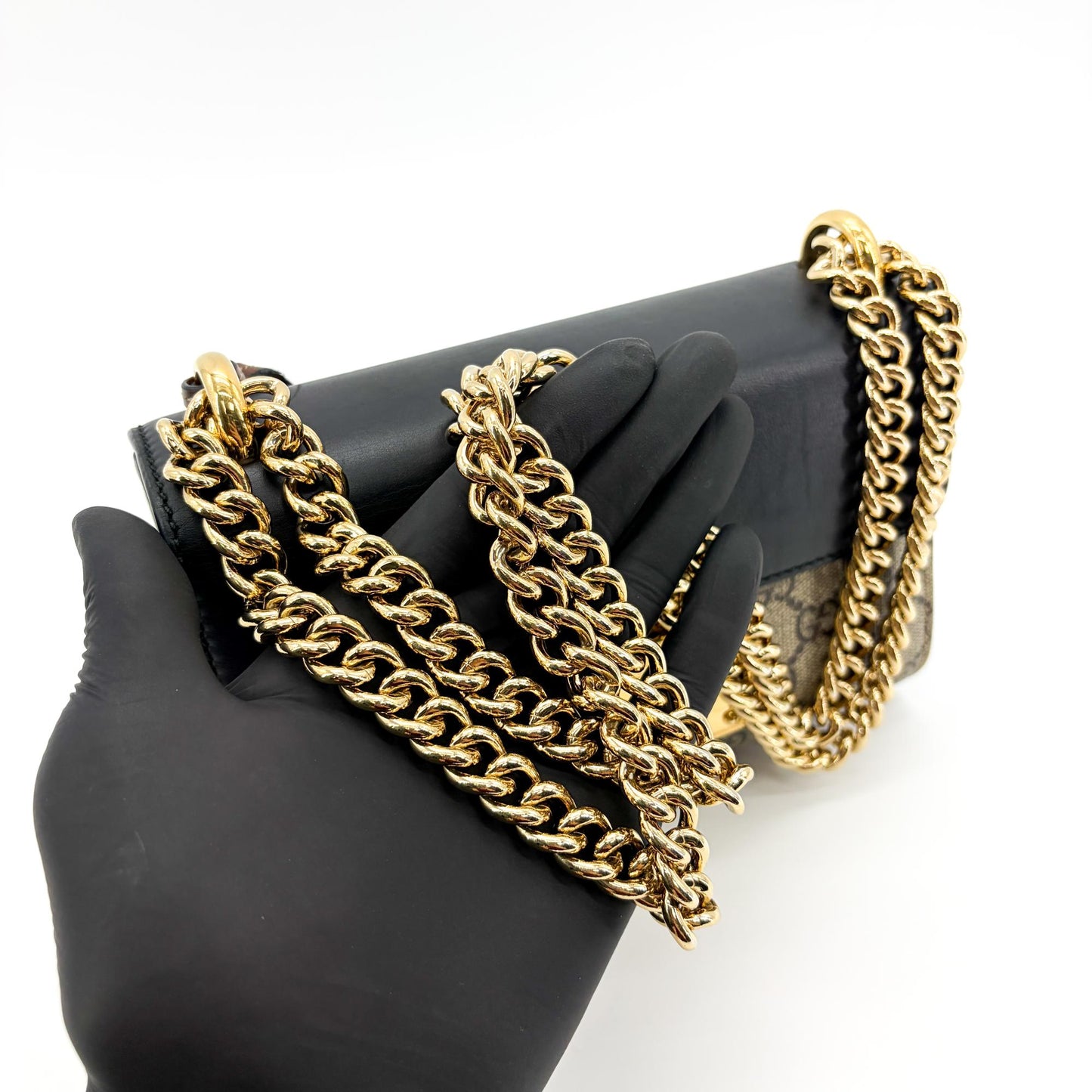 Gucci Padlock Small GG Supreme Shoulder Bag Black