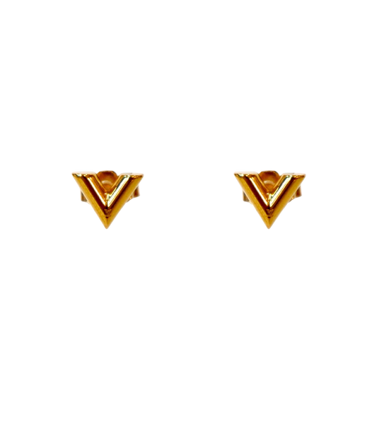 Louis Vuitton Essential V Gold Earrings