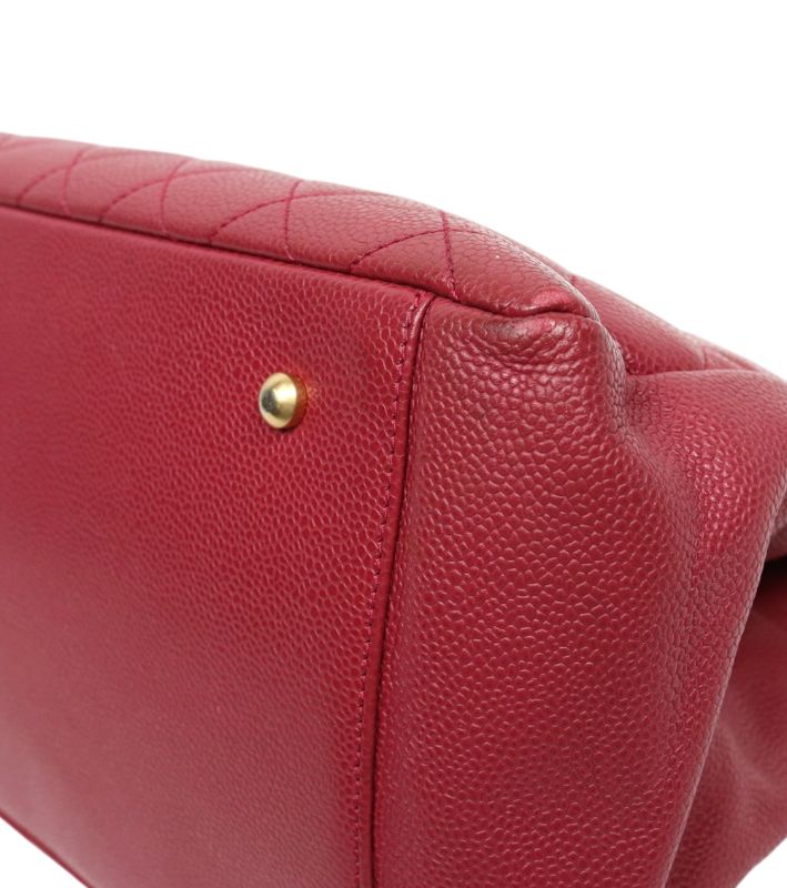 Chanel Red Caviar Big CC Grandchamp Shoulder Bag