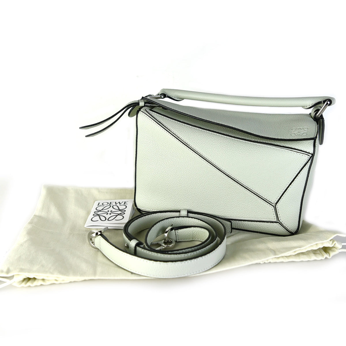Small Puzzle Edge Tote Bag Shoulder Bag