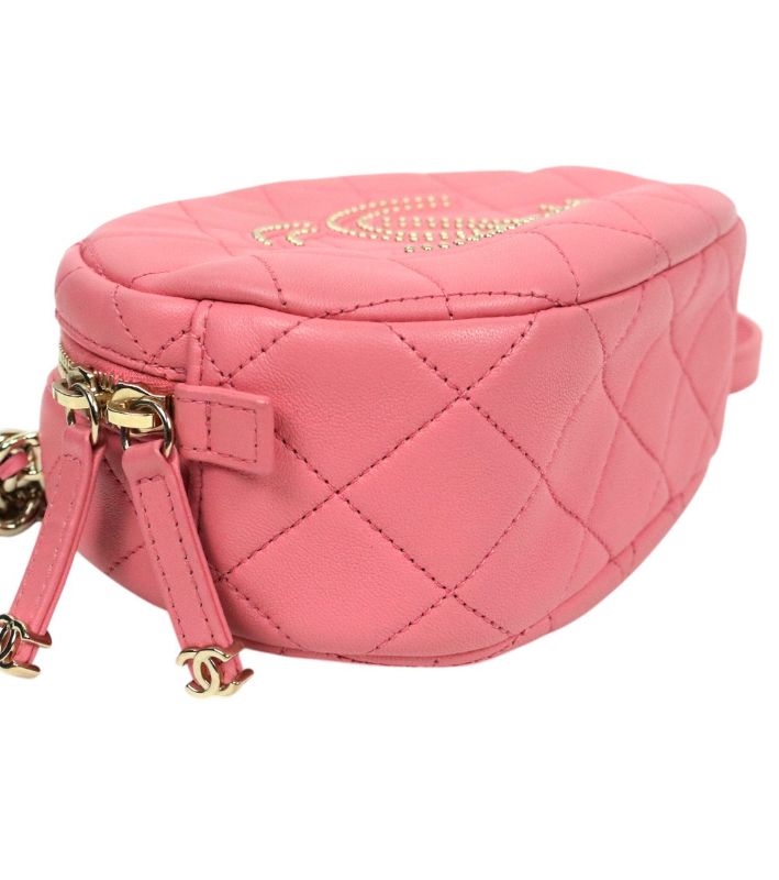 Chanel Pink Quilted Studded Big CC Camera Bag