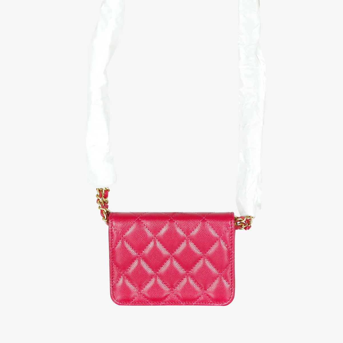CC Caviar Flap Chain Wallet Crossbody Bag