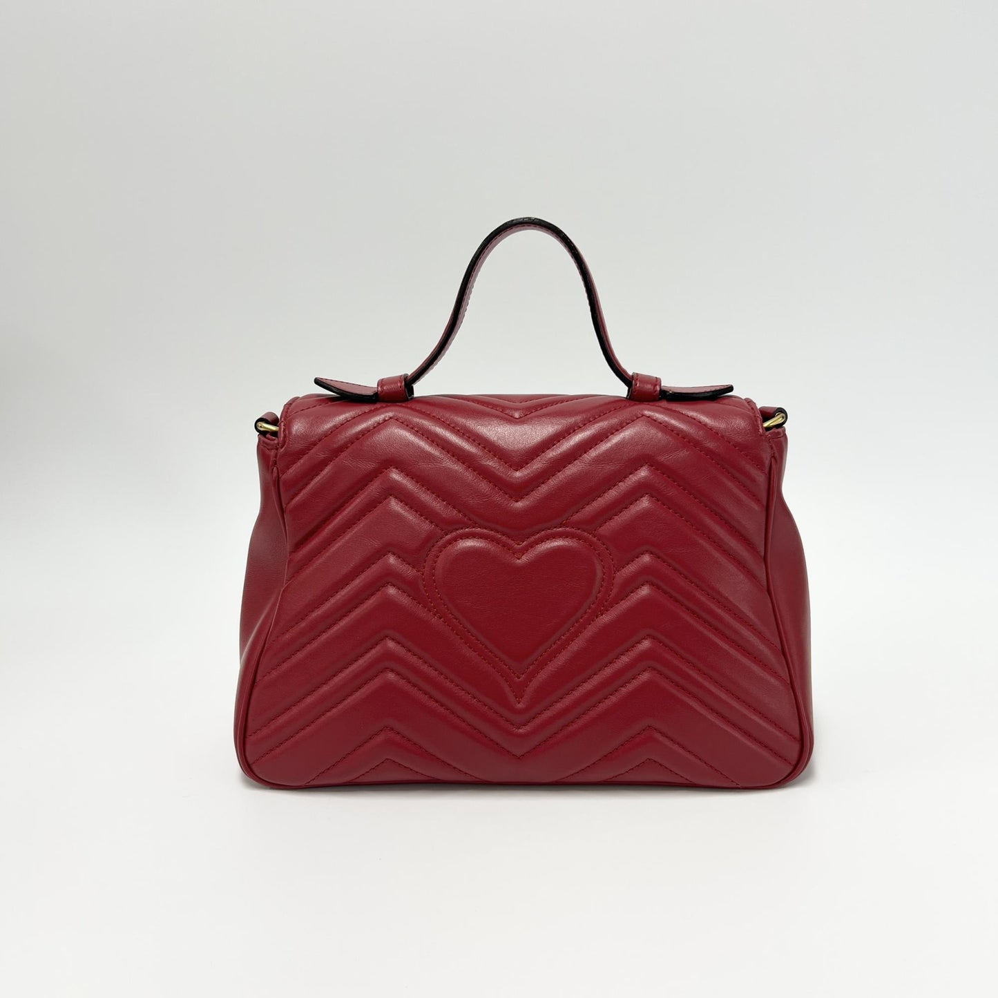 Gucci Marmont Matelassé Top Handle Red
