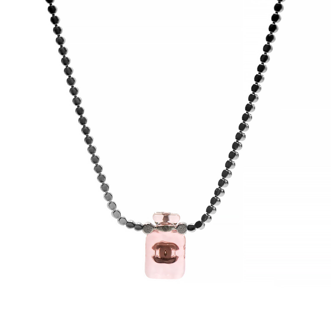 Chanel Crystal Bottle Necklace