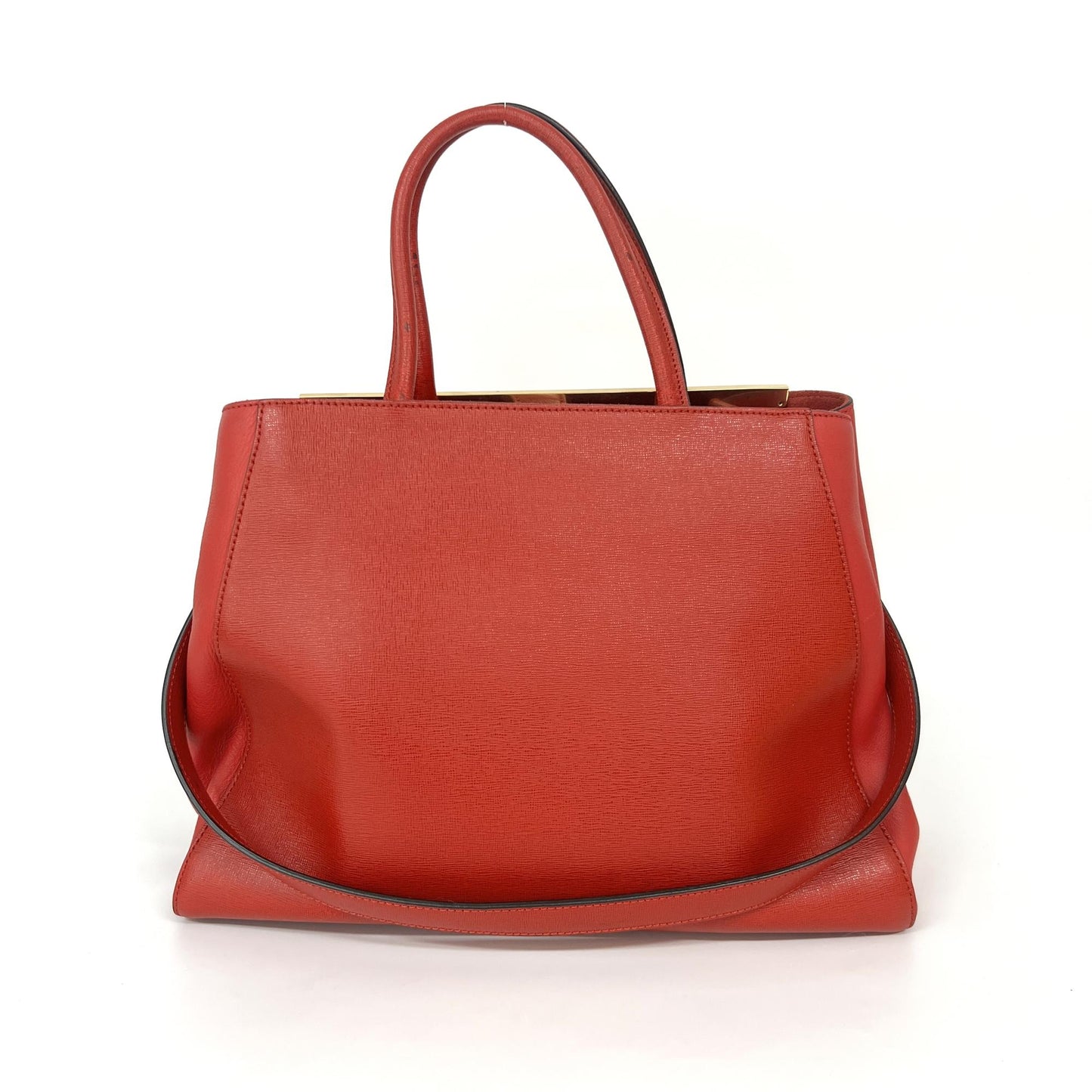 Fendi Medium 2 Jour Tote Bag Red