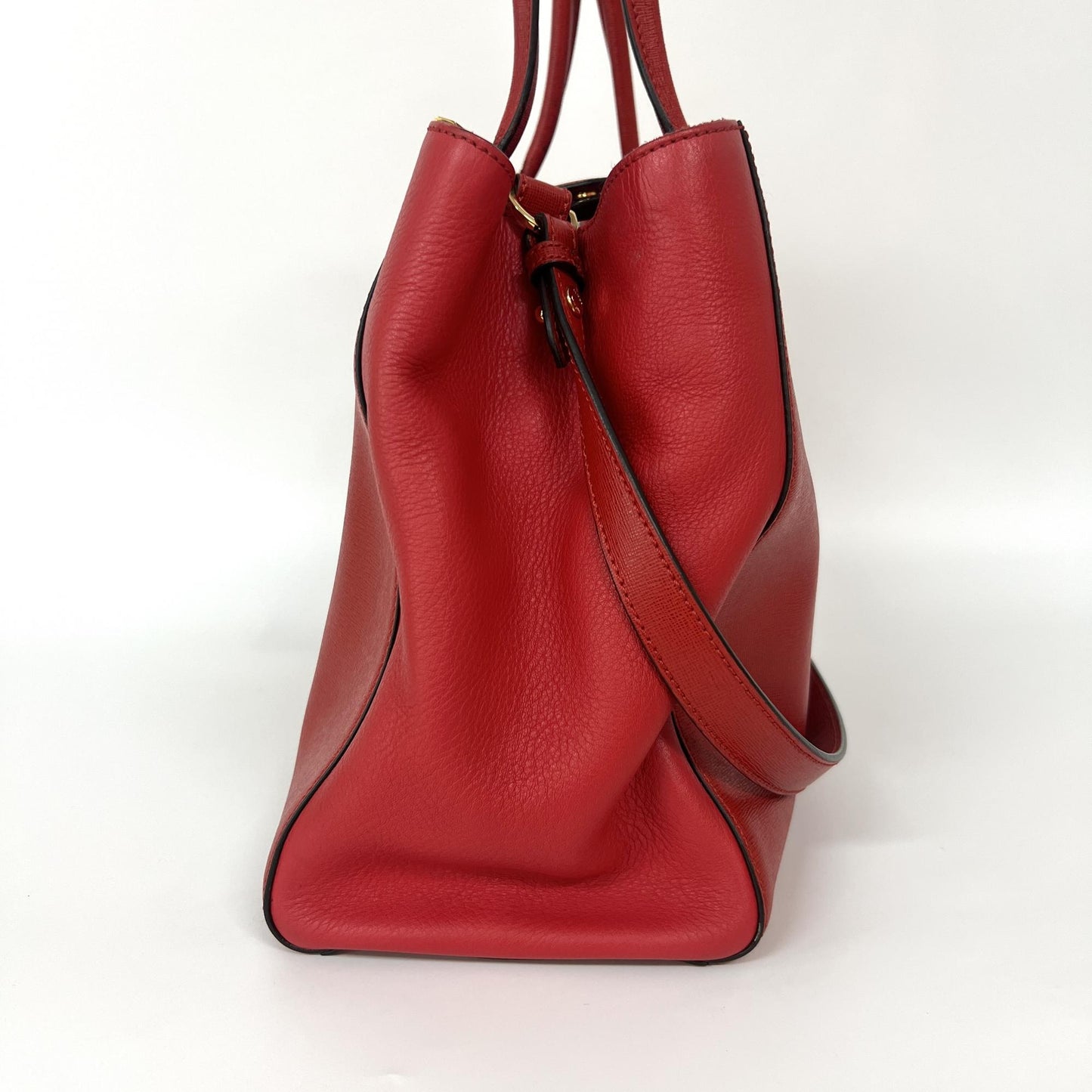 Fendi Medium 2 Jour Tote Bag Red