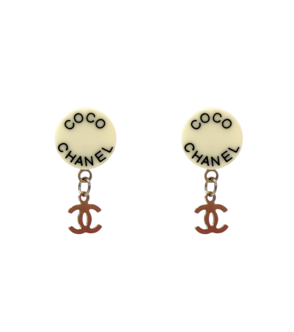 Chanel Round Coco Chanel CC Earrings