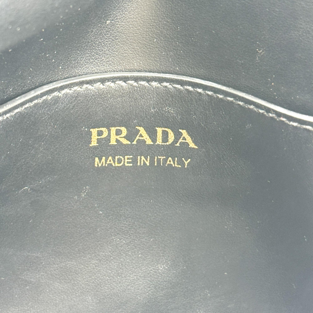 Prada Arche Leather Flap Shoulder Bag Black
