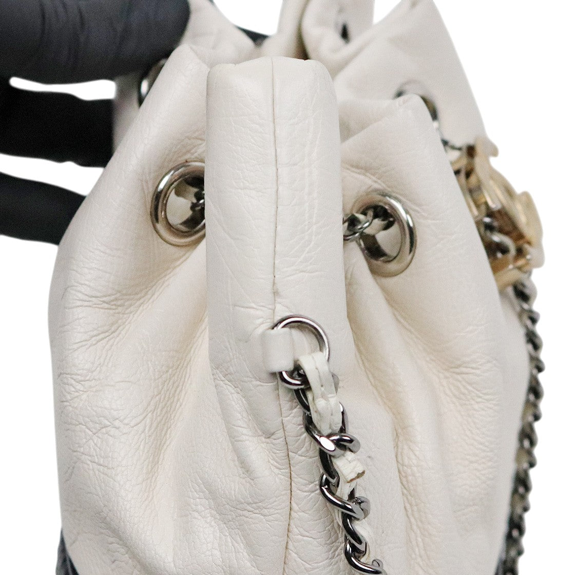 Chanel White and Black Gabrielle Pulse Crossbody Bag