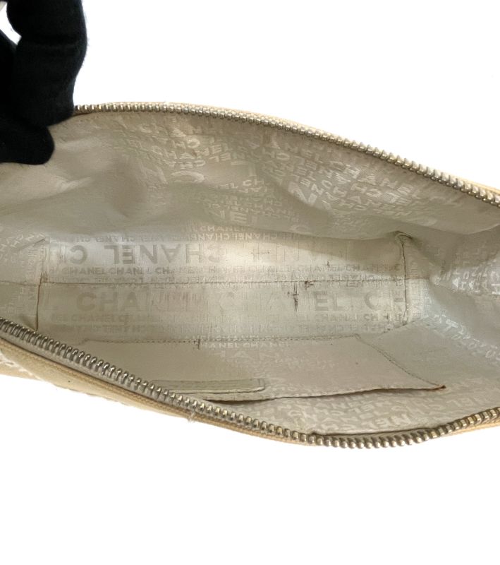 Chanel Beige Fabric Shoulder Bag