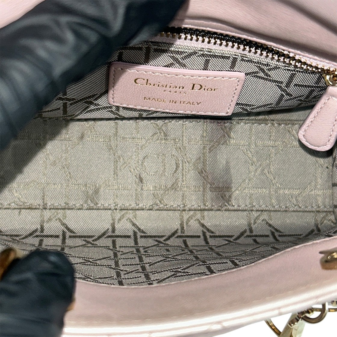 Dior Metallic Pink Lady Mini Shoulder Bag