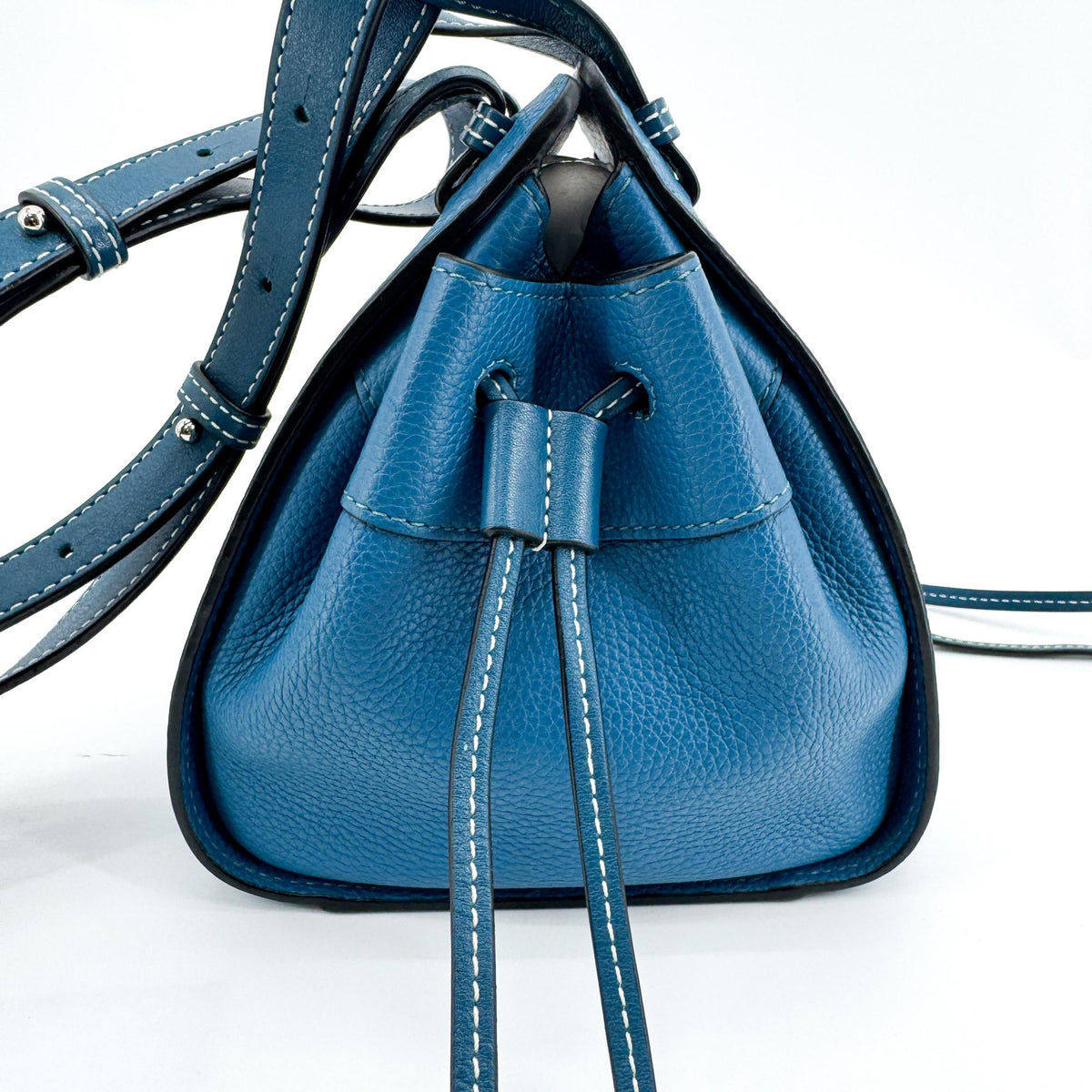 Loewe Mini Hamock Bag Pebble Calfskin Blue