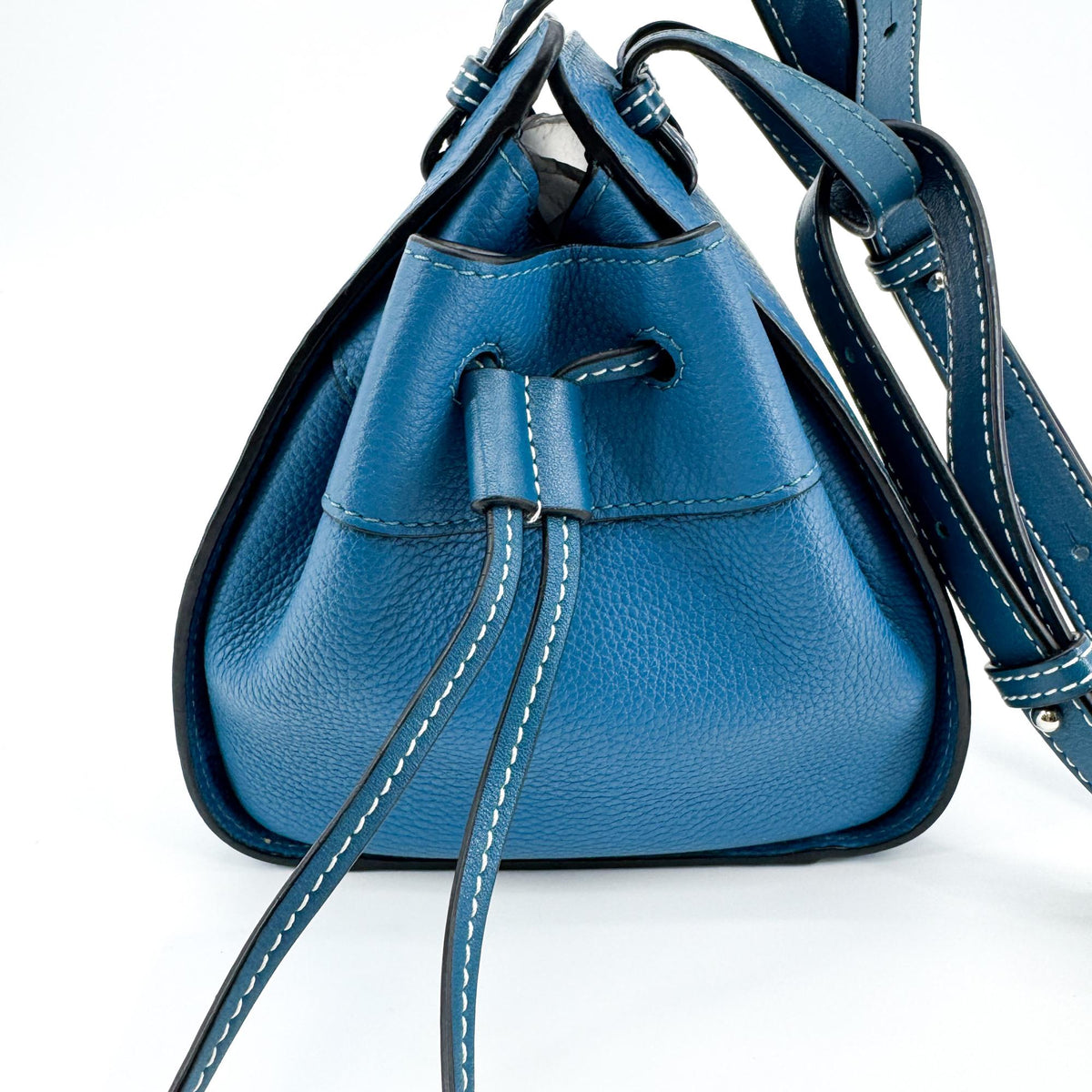 Loewe Mini Hamock Bag Pebble Calfskin Blue