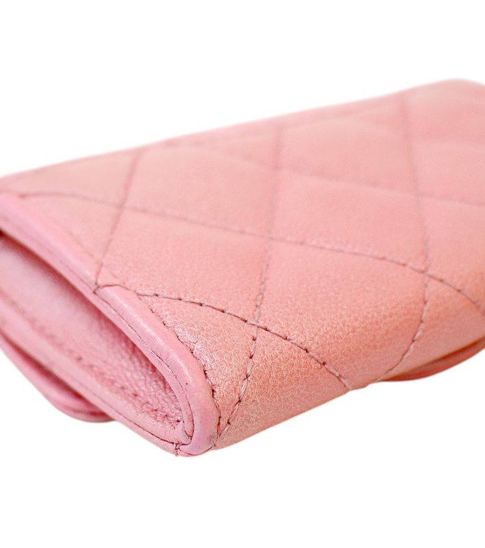 Chanel Pink Classic Card Wallet