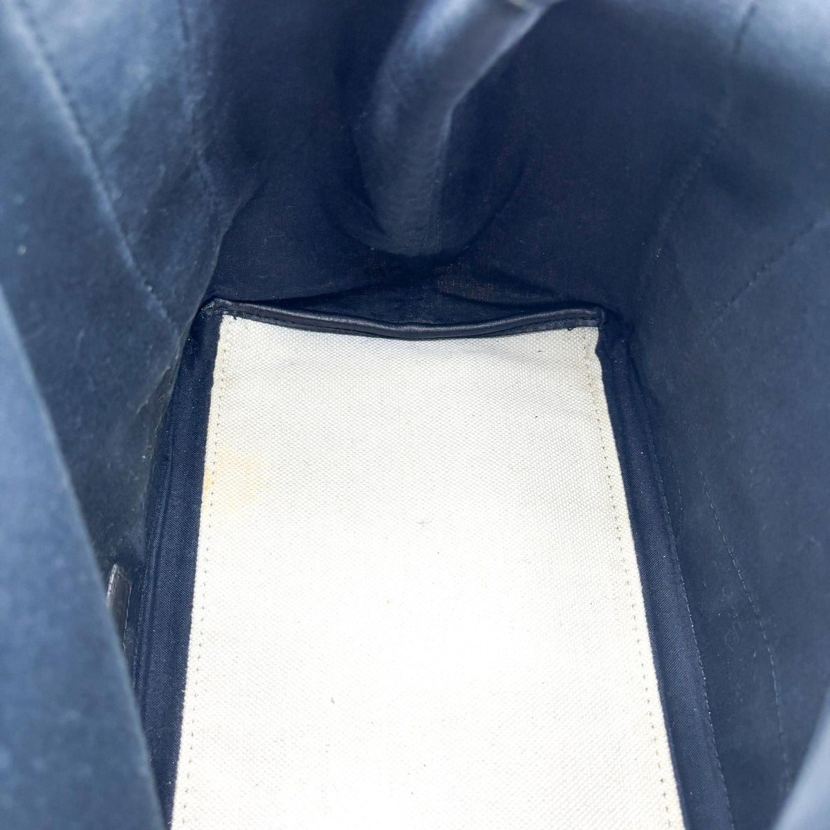 Sac cabas Balenciaga Navy Cabas S Toile et cuir naturel noir