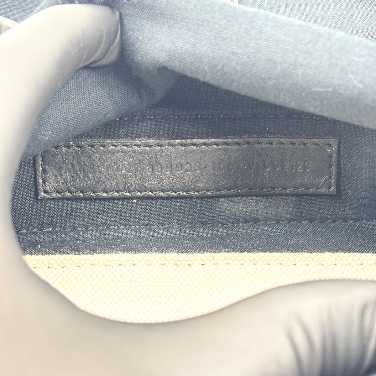 Sac cabas Balenciaga Navy Cabas S Toile et cuir naturel noir