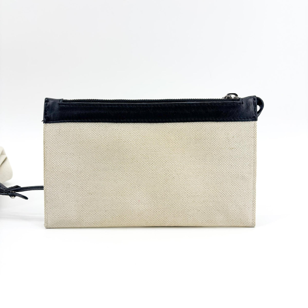 Sac cabas Balenciaga Navy Cabas S Toile et cuir naturel noir