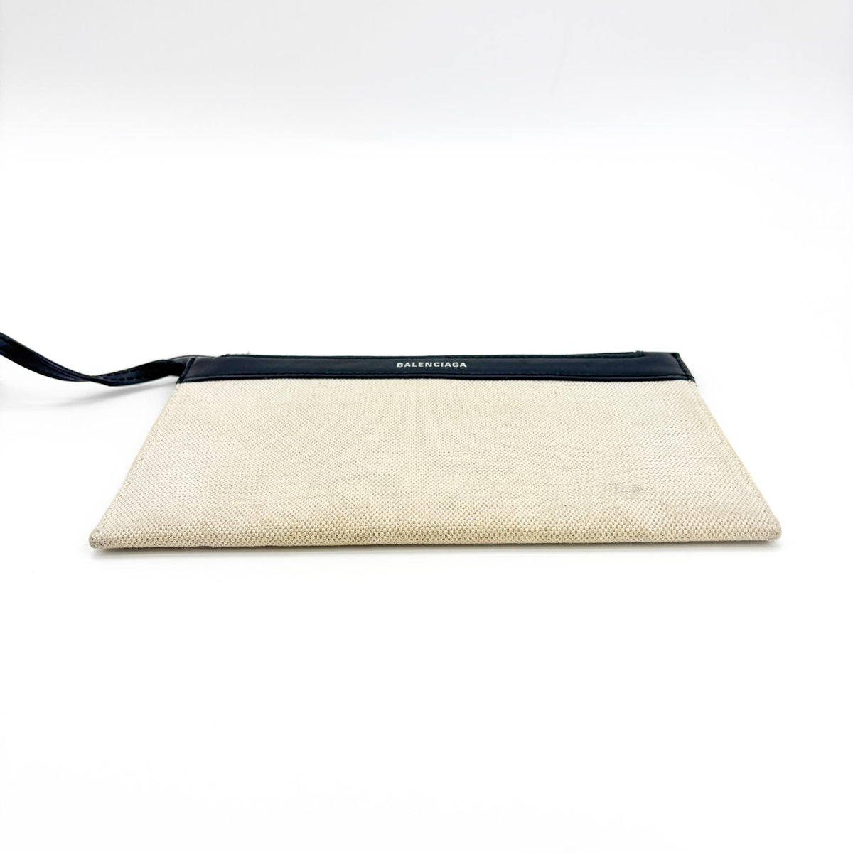 Sac cabas Balenciaga Navy Cabas S Toile et cuir naturel noir