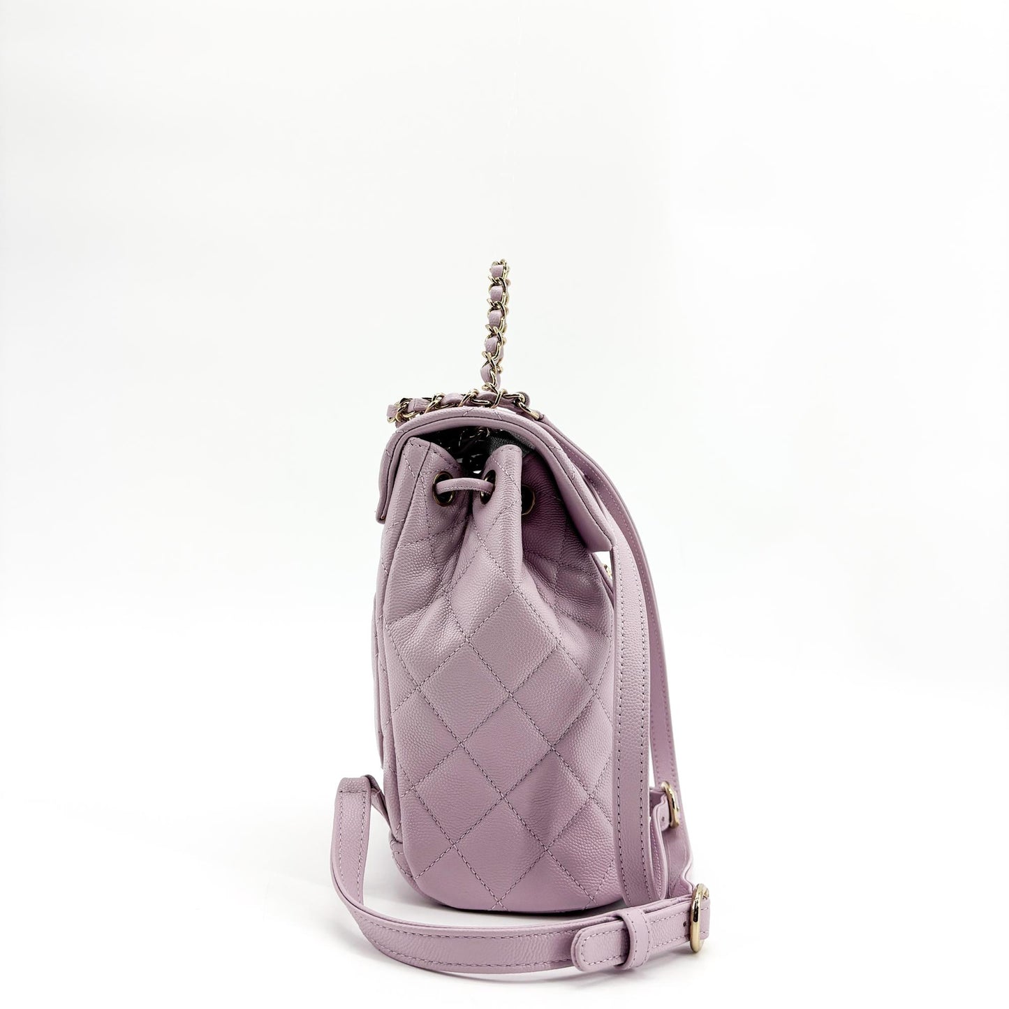 Chanel Dumas Backpack Small Caviar Lilac Gold Hardware