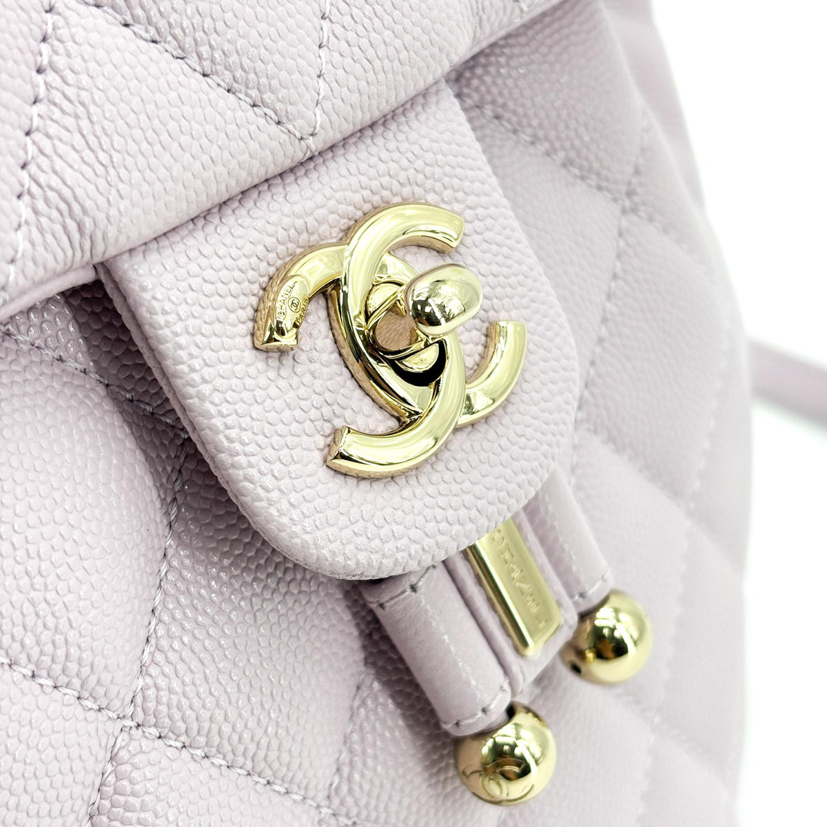 Chanel Dumas Backpack Small Caviar Lilac Gold Hardware