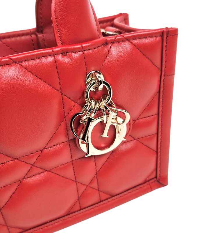Dior Red Mini Book Tote Bag