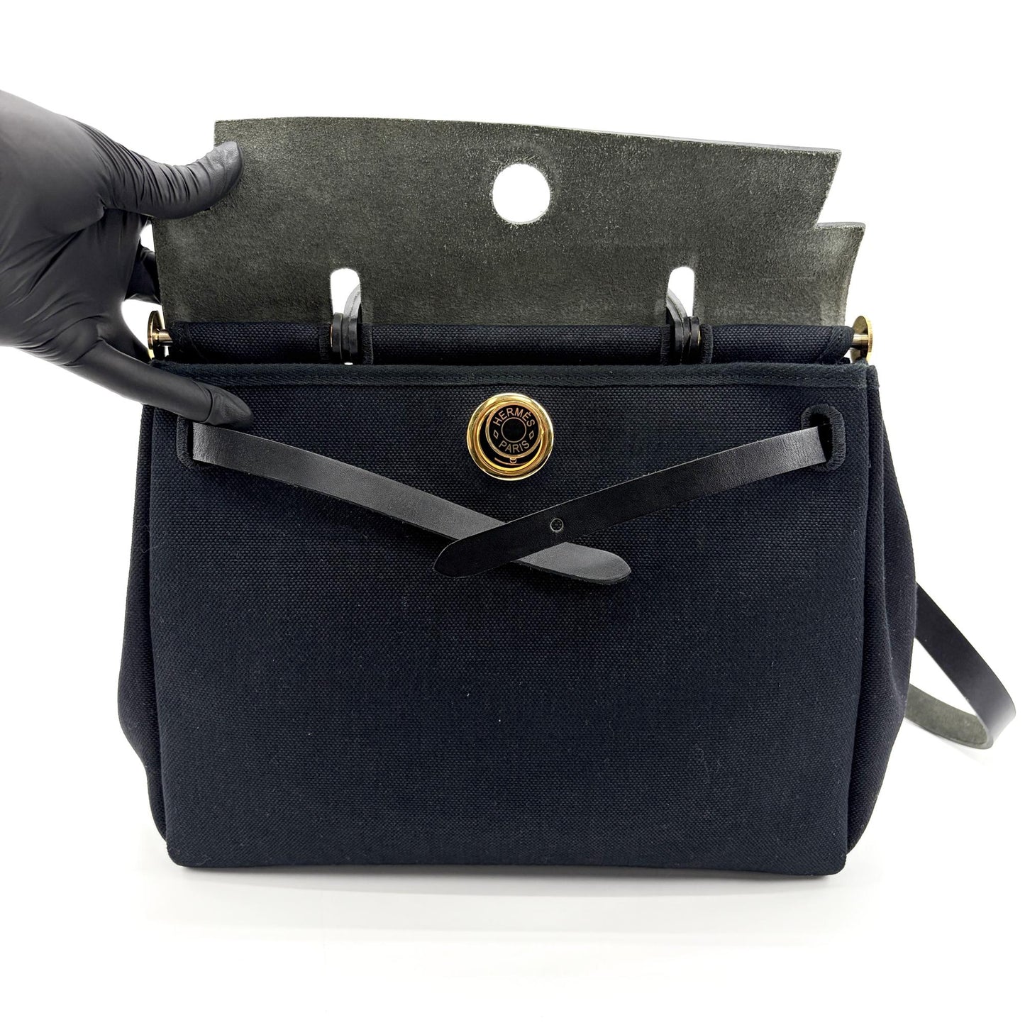 Hermès Herbag 31 Black Gold Hardware