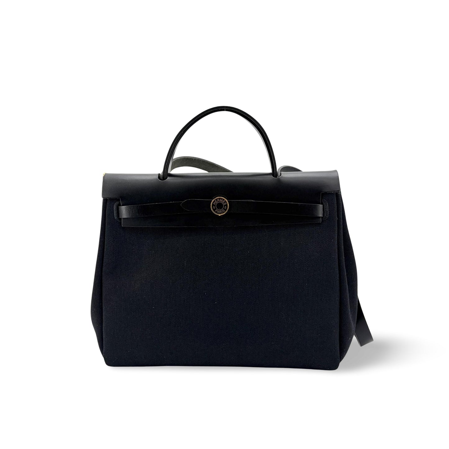 Hermès Herbag 31 Black Gold Hardware