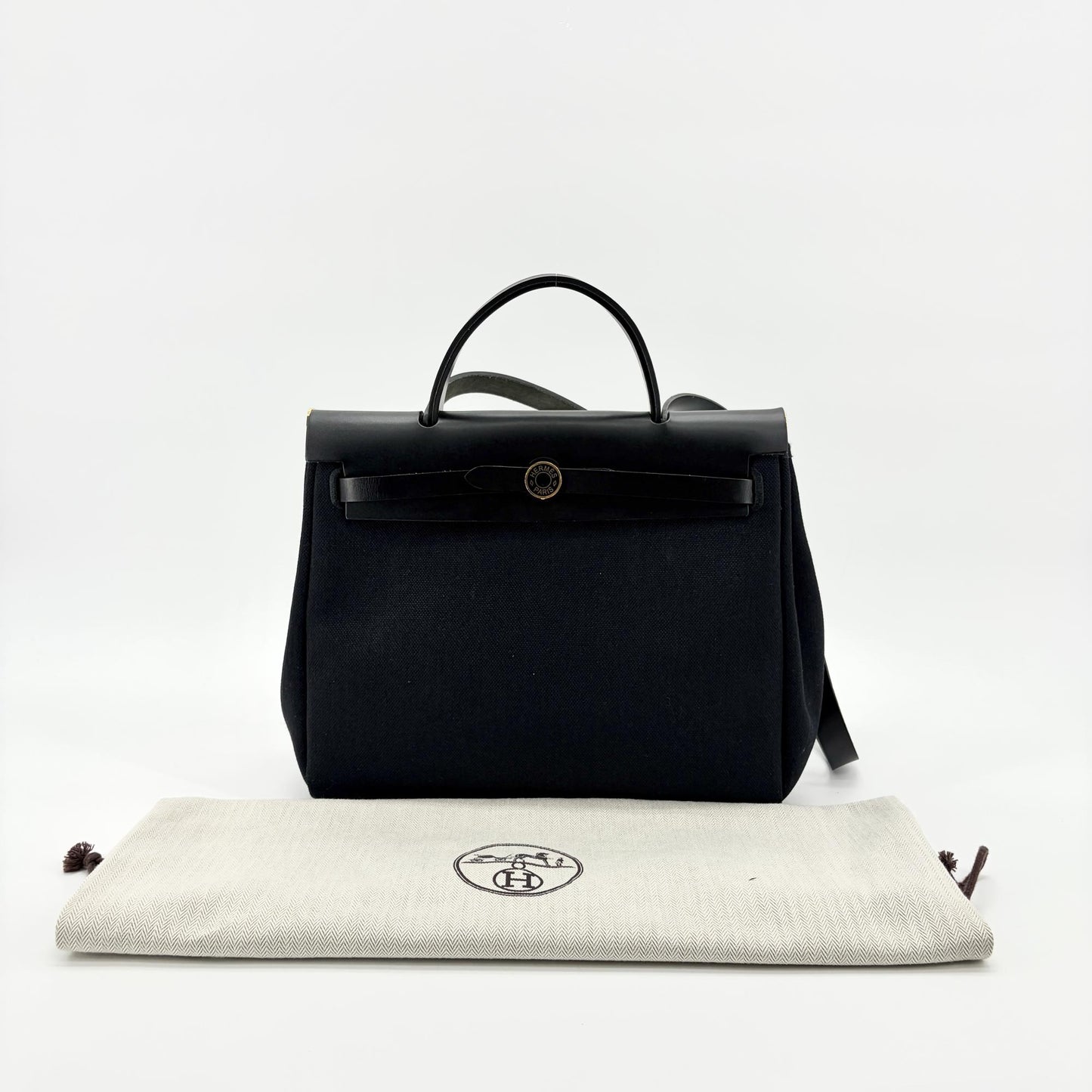 Hermès Herbag 31 Black Gold Hardware
