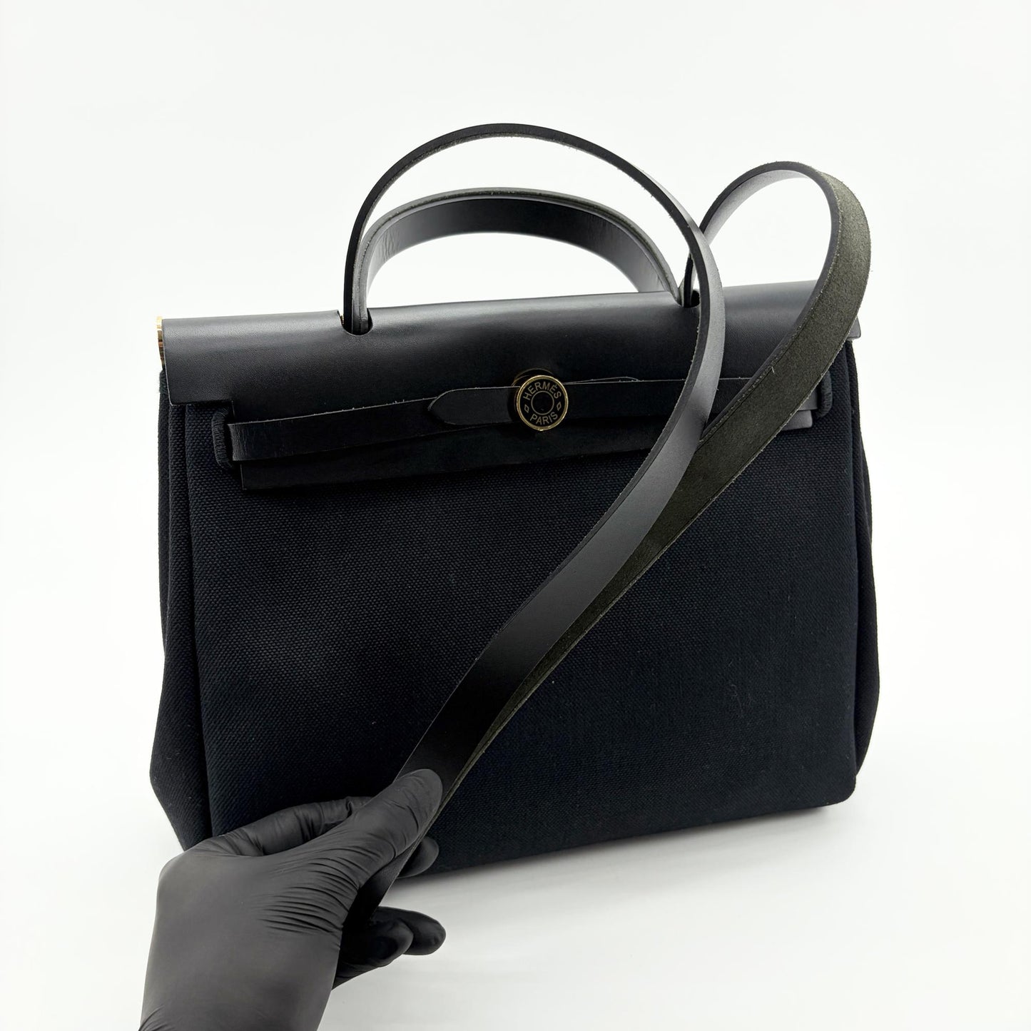 Hermès Herbag 31 Black Gold Hardware