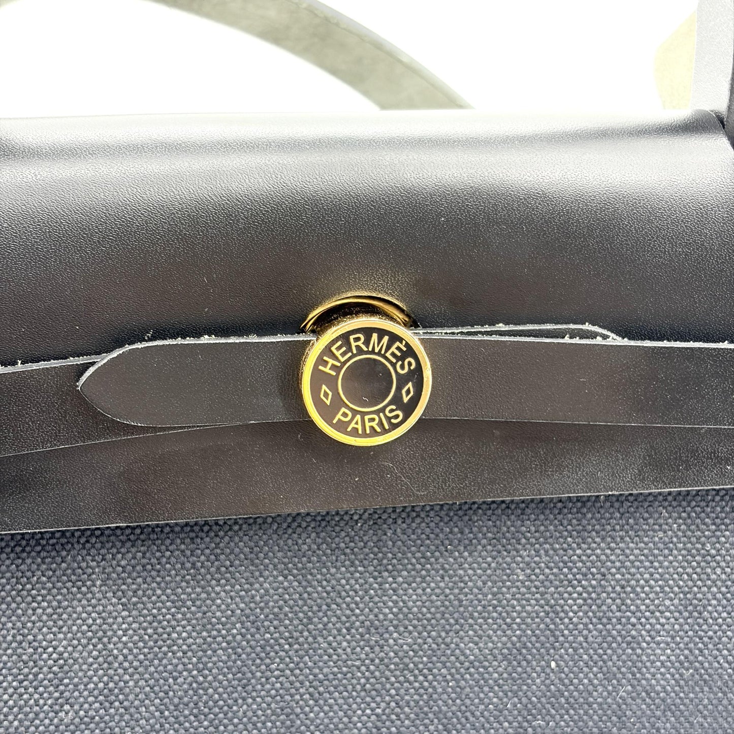 Hermès Herbag 31 Black Gold Hardware