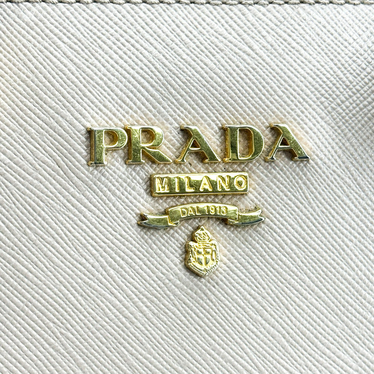 Prada Saffiano Luxe Tote Bag Beige