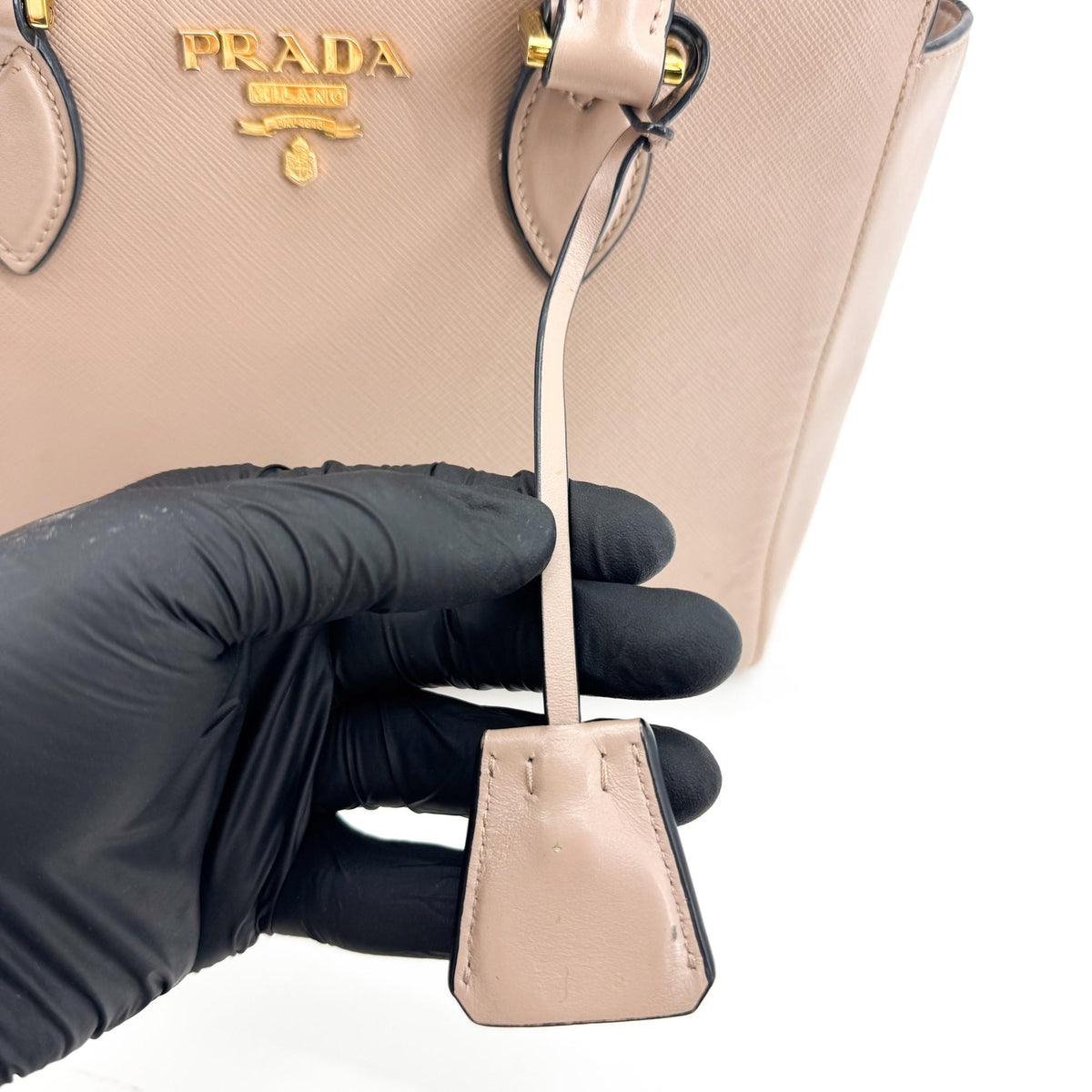 Prada Saffiano Luxe Tote Bag Beige
