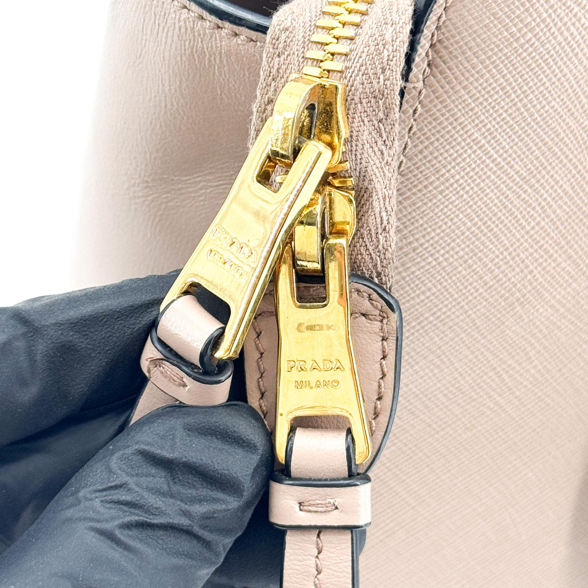 Prada Saffiano Luxe Tote Bag Beige