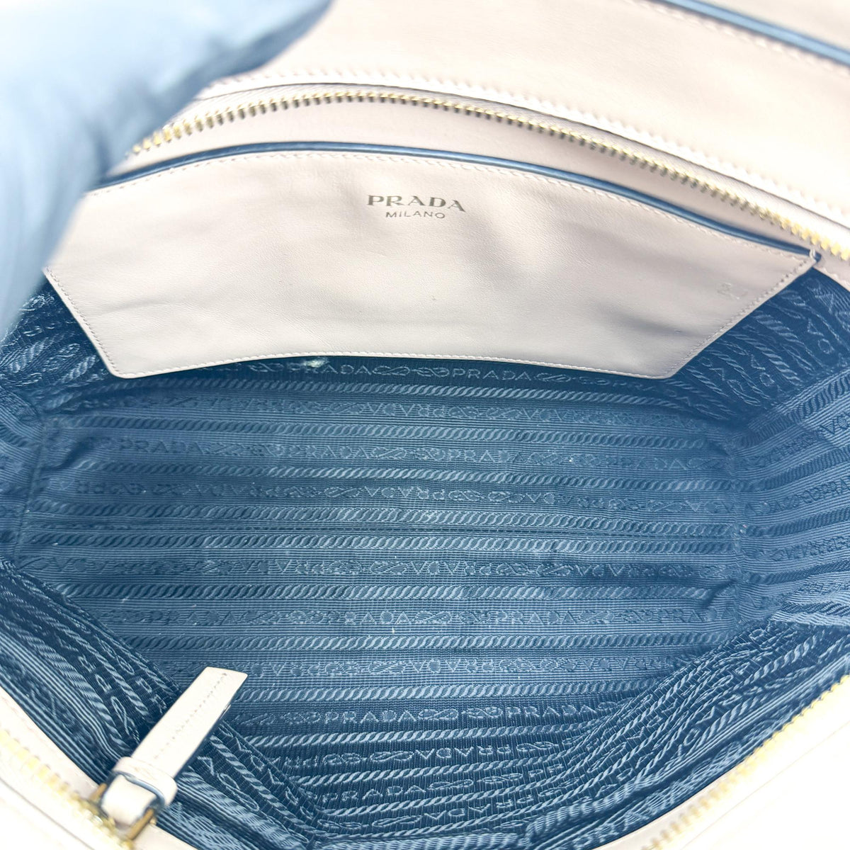Prada Saffiano Luxe Tote Bag Beige