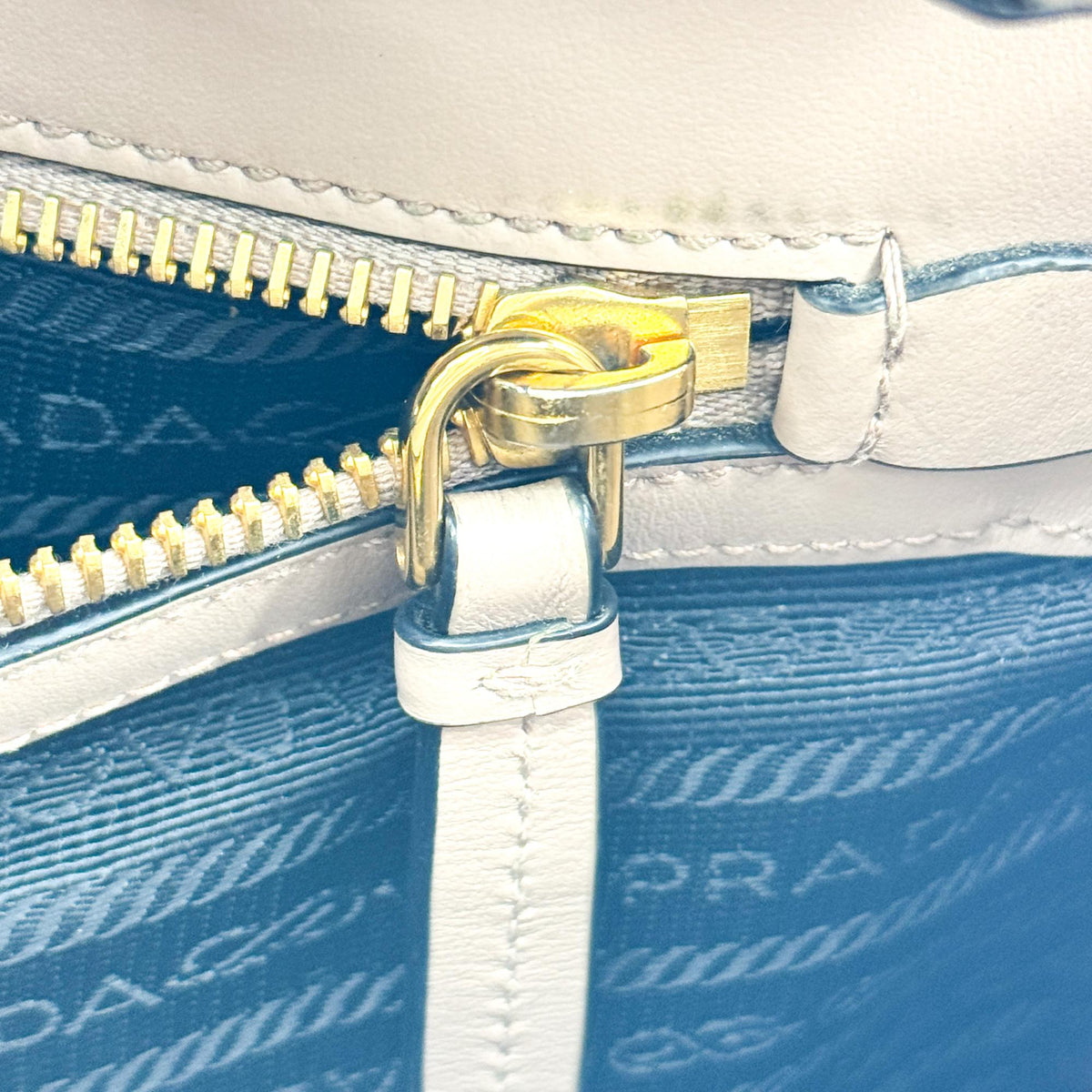 Prada Saffiano Luxe Tote Bag Beige