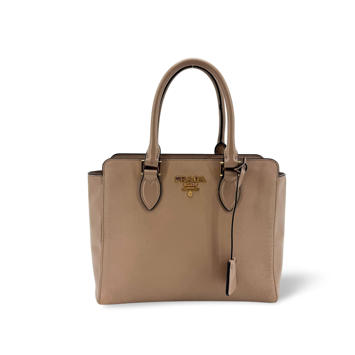 Prada Saffiano Luxe Tote Bag Beige