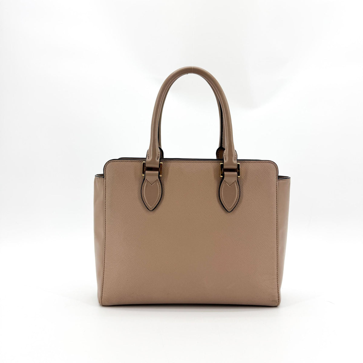 Prada Saffiano Luxe Tote Bag Beige