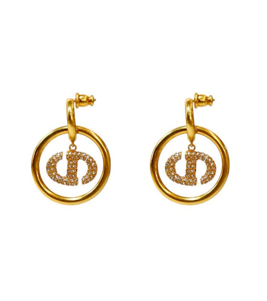 Dior NAVY crystal earrings