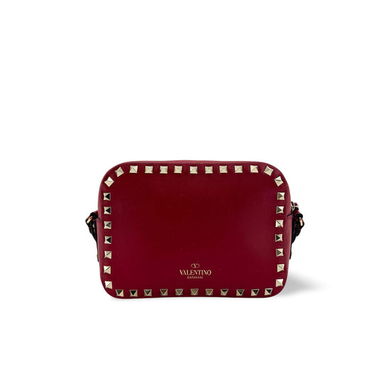 Valentino Garavani Rockstud Small Camera Bag Red