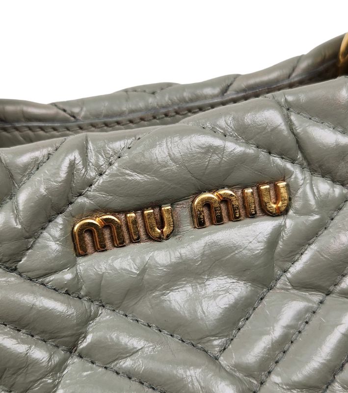 Miu Miu Mint Quilted 2-Way Bag