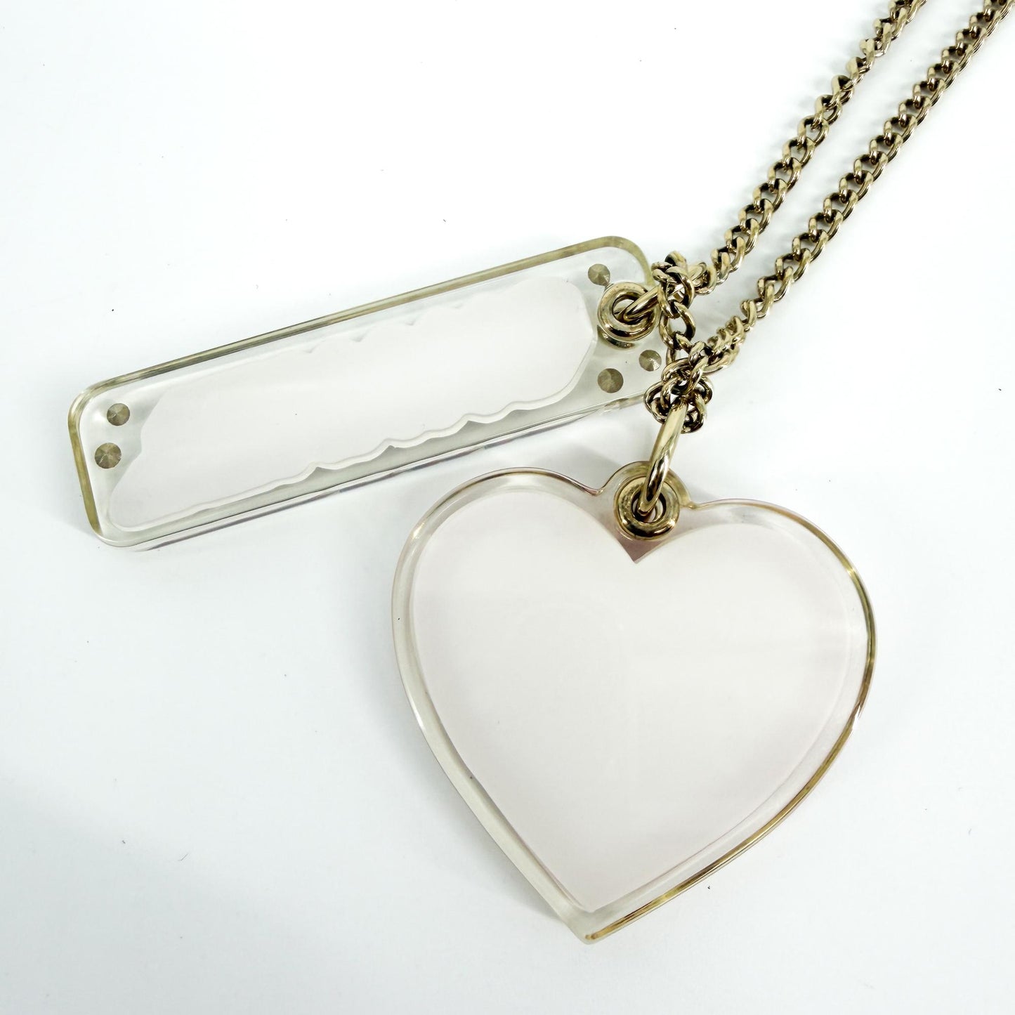 Chanel 23C Chanel Hotel Heart Rainbow Charm Necklace Gold