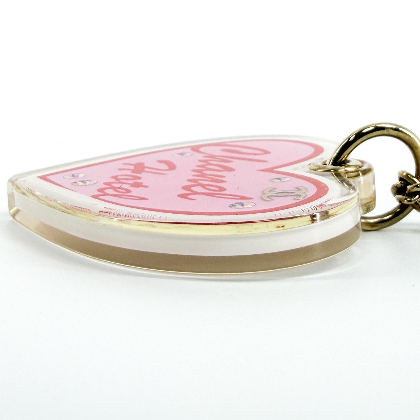 Chanel 23C Chanel Hotel Heart Rainbow Charm Necklace Gold