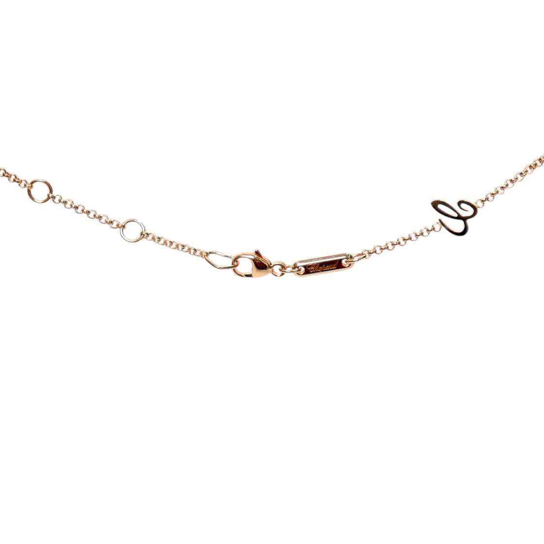 Chopard 750 Rose Gold Happy Pendant Necklace