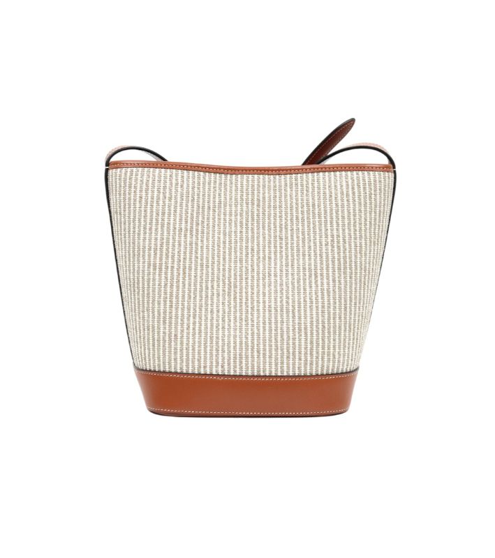 Celine beige triope bucket shoulder bag