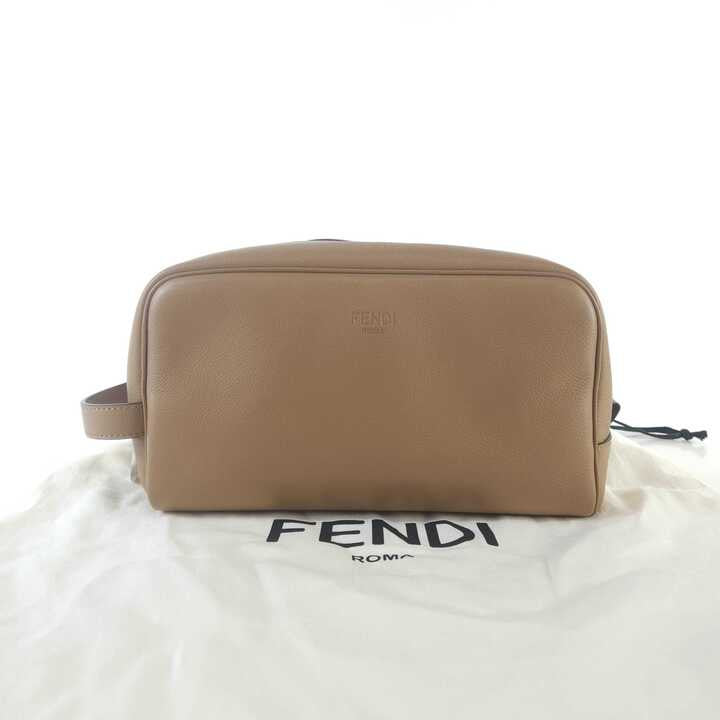 Dob Kit Leather Pouch (Beige) 7AS378