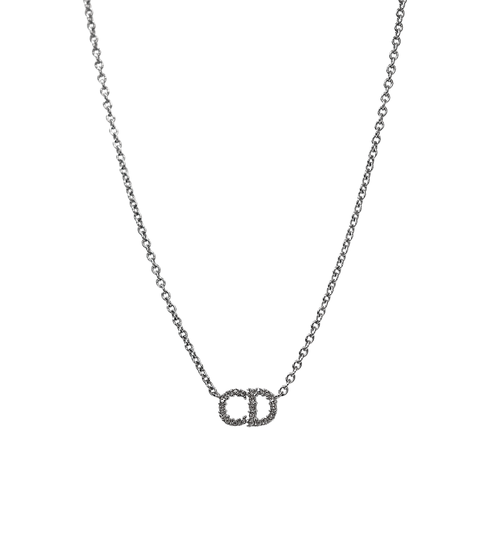 Dior Claire D Rune Silver Necklace