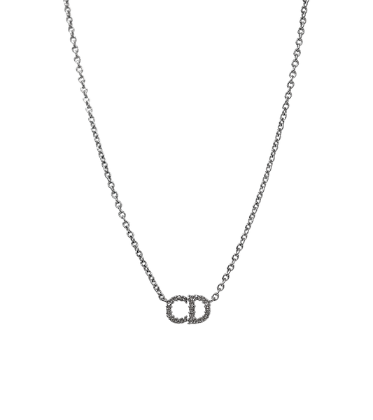 Dior Claire D Rune Silver Necklace