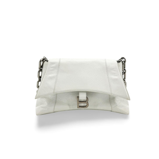 Balenciaga Downtown Small Shoulder Bag White